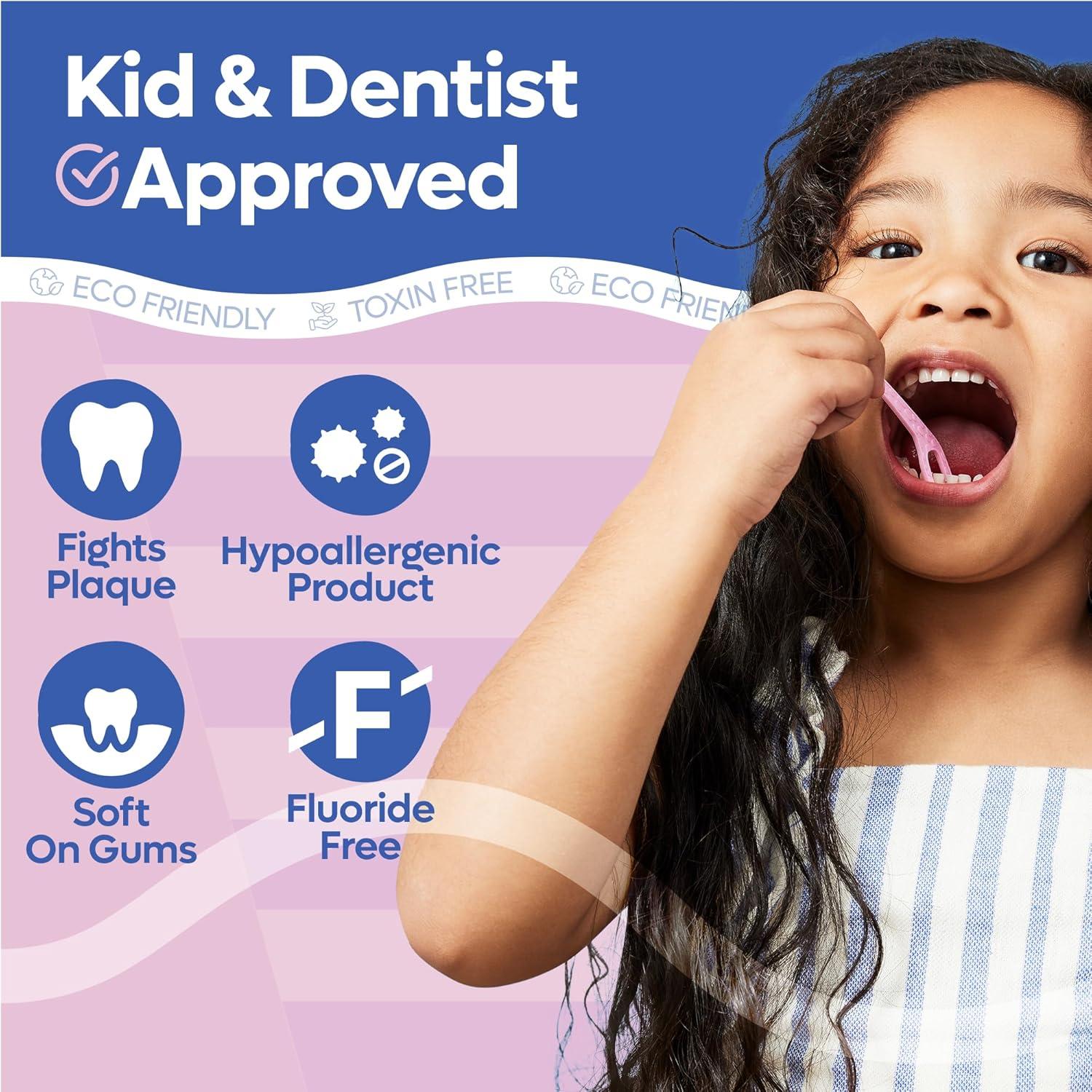 image:imageSmartLifeco EcoFriendly Kids Flossers 200ct Dental Floss Picks for Children Made with Straw Wheat Fluoride amp PFA Free Toothpick Flossing Sticks for Toddler Teeth No Shred Thread Unflavored1 Count Pack of 100