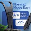 SmartLifeco Eco-Friendly Angled Dental Floss Picks (200ct) – Flossers Made with Straw Wheat Blend, Anti-Shred Thread for Molars & Back Teeth, Tooth Pick Stick for Adults, Soft on Gums, Unflavored(Charcoal)