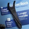 SmartLifeco Eco-Friendly Angled Dental Floss Picks (200ct) – Flossers Made with Straw Wheat Blend, Anti-Shred Thread for Molars & Back Teeth, Tooth Pick Stick for Adults, Soft on Gums, Unflavored(Charcoal)