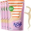 SmartLifeco Eco-Friendly Dental Floss Picks (200ct) – Flossers Made With Straw Wheat Blend, Strong Anti-Shred Thread For Tight Gaps, Tooth Pick Stick For Adults, Soft on Gum & Teeth, Vegan, Unflavored(1 Count (Pack of 200))