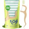 SmartLifeco Eco-Friendly Dental Floss Picks (50ct) – Flossers Made with Straw Wheat, Superior Anti-Shred Thread for Tight Gaps, Tooth Pick Stick for Adults, Soft on Gum & Teeth, Vegan, Mint