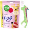 SmartLifeco Eco-Friendly Kids Flossers (200ct) – Dental Floss Picks for Children Made with Straw Wheat, Fluoride & PFA Free, Toothpick Flossing Sticks for Toddler Teeth, No Shred Thread, Unflavored(1 Count (Pack of 100))