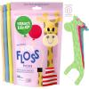 SmartLifeco Eco-Friendly Kids Flossers (200ct) – Dental Floss Picks for Children Made with Straw Wheat, Fluoride & PFA Free, Toothpick Flossing Sticks for Toddler Teeth, No Shred Thread, Unflavored(1 Count (Pack of 200))