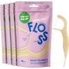 SmartLifeco Flossers for Braces – Eco-Friendly Orthodontic Floss Picks for Adults & Kids | Straw Wheat Blend | Superior Anti-Shred Thread | Ortho Interdental Toothpick End | WirePik – Mint – 160 Pack(Unflavored)