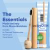 Bamboo Charcoal Toothbrushes (4 Pack) with Travel Case & Stand – Extra Soft Bristles for Adults & Kids Teeth | Zero Waste Travel Toothbrush Kit | Natural Eco-Friendly Wooden Brush Holder Cover(1 Count (Pack of 6))