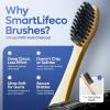 SmartLifeco Charcoal Bamboo Toothbrushes PRO – Extra Soft Natural Bristles for Adults & Kids Teeth | Zero Waste Bulk Wooden Tooth Brush | BPA Free, Eco-Friendly, Vegan – 6 Pack(Regular)