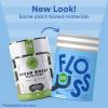 Individually Wrapped Dental Floss Picks (50ct) – Eco-Friendly Flosser Handle Made with Straw Wheat Blend | Great for Travel | PFA Free | Toothpick Stick End | Bamboo Charcoal Thread Whitens Teeth(Charcoal)