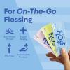 Individually Wrapped Dental Floss Picks (50ct) – Eco-Friendly Flosser Handle Made with Straw Wheat Blend | Great for Travel | PFA Free | Toothpick Stick End | Bamboo Charcoal Thread Whitens Teeth(Charcoal)